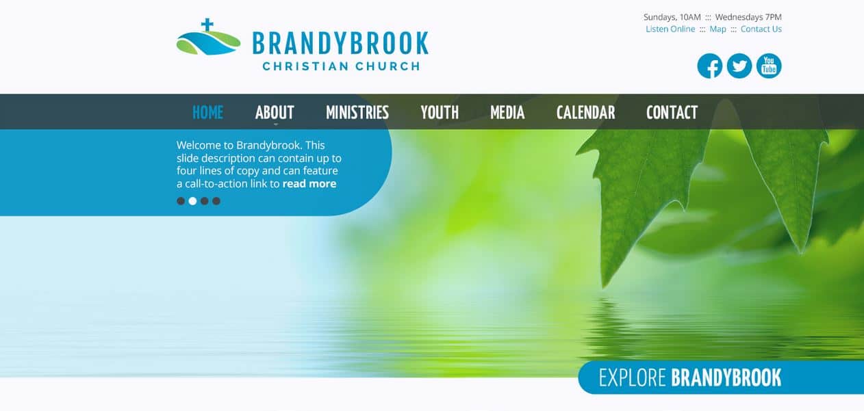 Brandybrook Church Website - client of New Sky Websites in Oconomowoc, WI