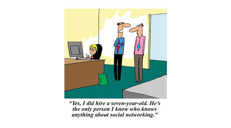 social media comic used in New Sky Websites blog