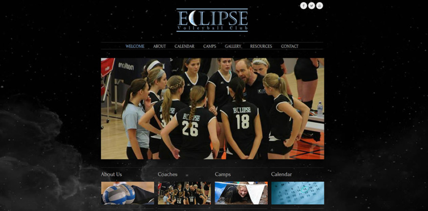 Eclipse Volleyball Club website by New Sky Websites