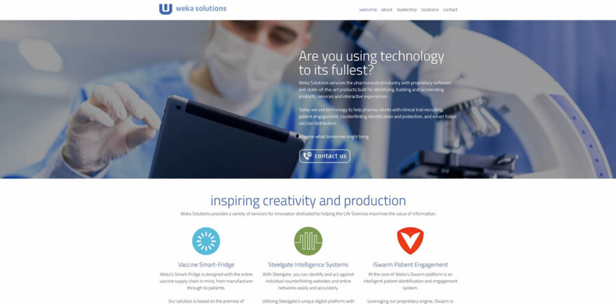 Weka Solutions website by New Sky Websites