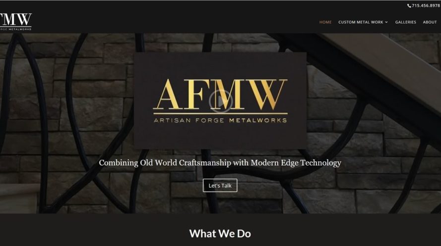 Artisan Forge Metalworks site by New Sky Websites