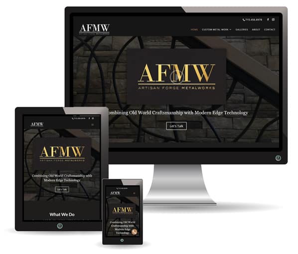 Artisan Forge Metalworks site by New Sky Websites