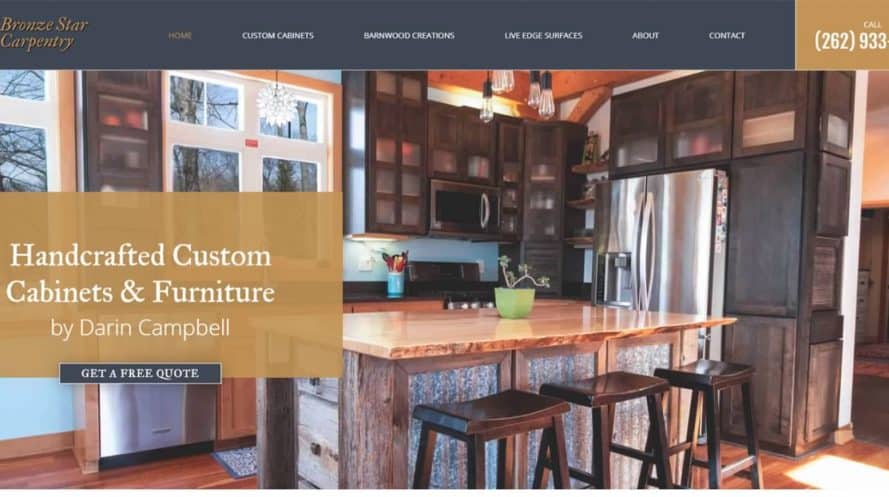 Bronze Star Carpentry web design by New Sky Websites