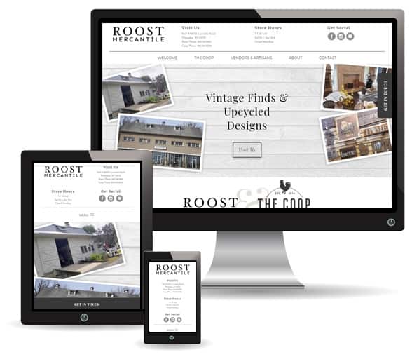 Roost Mercantile website by New Sky Websites