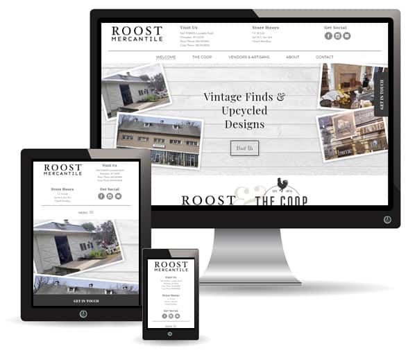 Roost Mercantile web design by New Sky Websites