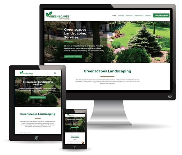 Greenscapes Landscaping web design by New Sky Websites