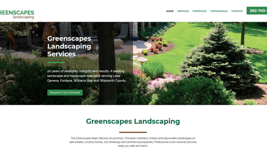 Greenscapes web design by New Sky Websites