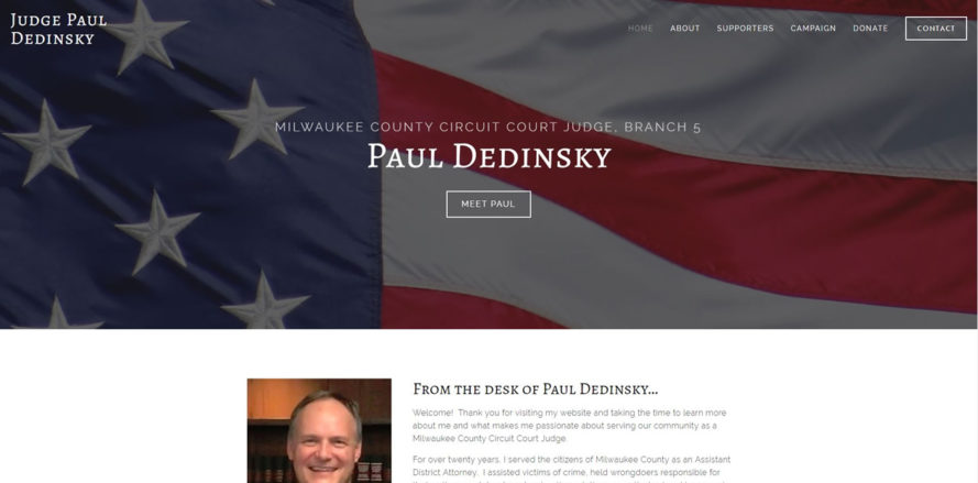 Judge Paul Dedinsky web design by New Sky Websites