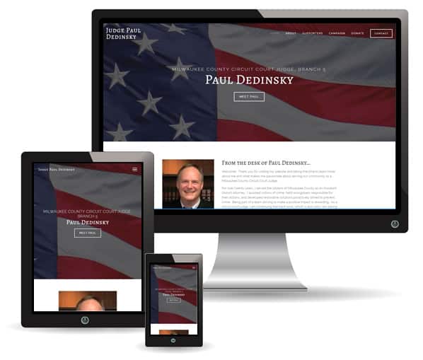 Judge Paul Dedinsky web design by New Sky Websites