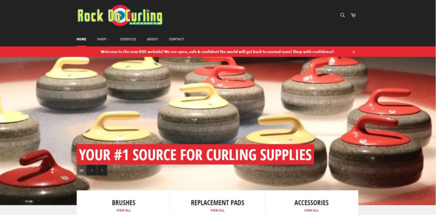 Rock On Curling web by New Sky Websites