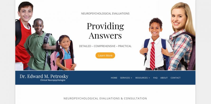 Dr. Edward Petrosky website by New Sky Websites