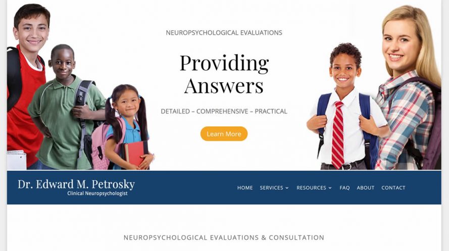 Dr. Edward Petrosky website by New Sky Websites
